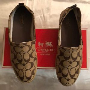 Gently worn Coach Signature Espadrilles Khaki